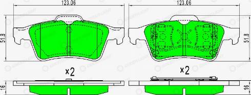 AutomotiveAdriado GLBP0015 - Тормозные колодки, дисковые, комплект autospares.lv