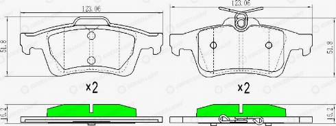 AutomotiveAdriado GLBP0010 - Тормозные колодки, дисковые, комплект autospares.lv