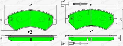 AutomotiveAdriado GLBP0081 - Тормозные колодки, дисковые, комплект autospares.lv