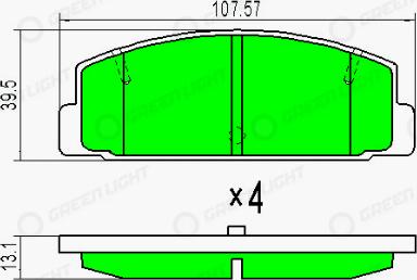 AutomotiveAdriado GLBP0088 - Тормозные колодки, дисковые, комплект autospares.lv