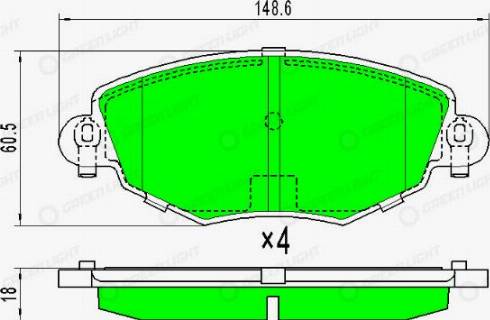 AutomotiveAdriado GLBP0083 - Тормозные колодки, дисковые, комплект autospares.lv