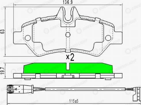 AutomotiveAdriado GLBP0087 - Тормозные колодки, дисковые, комплект autospares.lv