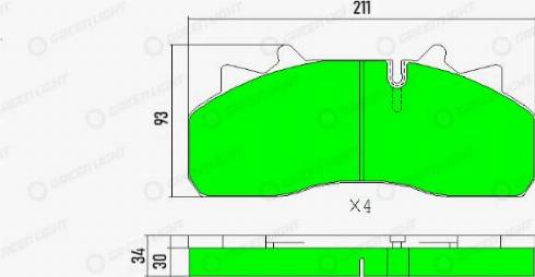 AutomotiveAdriado GLBP008HD - Тормозные колодки, дисковые, комплект autospares.lv