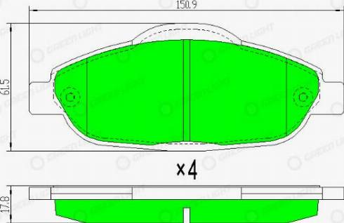 AutomotiveAdriado GLBP0039 - Тормозные колодки, дисковые, комплект autospares.lv