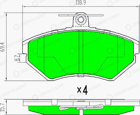 AutomotiveAdriado GLBP0034 - Тормозные колодки, дисковые, комплект autospares.lv