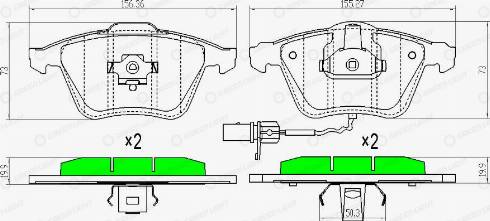 AutomotiveAdriado GLBP0031 - Тормозные колодки, дисковые, комплект autospares.lv