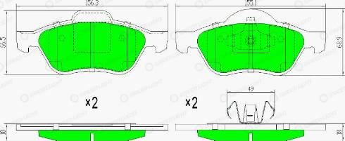 AutomotiveAdriado GLBP0029 - Тормозные колодки, дисковые, комплект autospares.lv