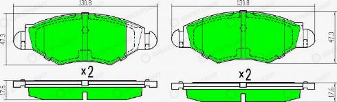 AutomotiveAdriado GLBP0022 - Тормозные колодки, дисковые, комплект autospares.lv