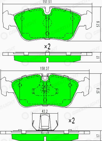 AutomotiveAdriado GLBP0027 - Тормозные колодки, дисковые, комплект autospares.lv