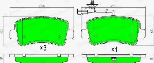 AutomotiveAdriado GLBP0079 - Тормозные колодки, дисковые, комплект autospares.lv