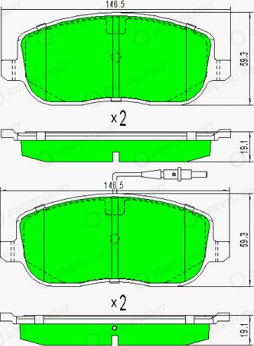 AutomotiveAdriado GLBP0074 - Тормозные колодки, дисковые, комплект autospares.lv