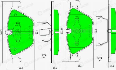 AutomotiveAdriado GLBP0076 - Тормозные колодки, дисковые, комплект autospares.lv