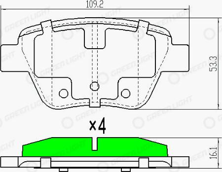 AutomotiveAdriado GLBP0078 - Тормозные колодки, дисковые, комплект autospares.lv