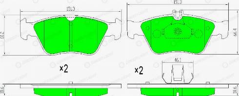 AutomotiveAdriado GLBP0073 - Тормозные колодки, дисковые, комплект autospares.lv