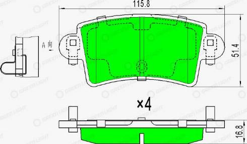 AutomotiveAdriado GLBP0072 - Тормозные колодки, дисковые, комплект autospares.lv