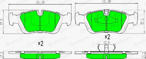 AutomotiveAdriado GLBP0196 - Тормозные колодки, дисковые, комплект autospares.lv