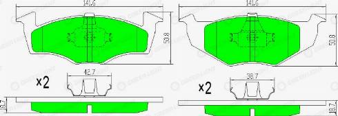 AutomotiveAdriado GLBP0190 - Тормозные колодки, дисковые, комплект autospares.lv