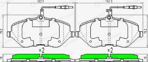 AutomotiveAdriado GLBP0197 - Тормозные колодки, дисковые, комплект autospares.lv