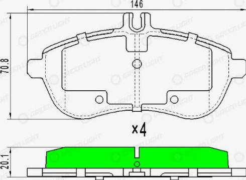 AutomotiveAdriado GLBP0149 - Тормозные колодки, дисковые, комплект autospares.lv