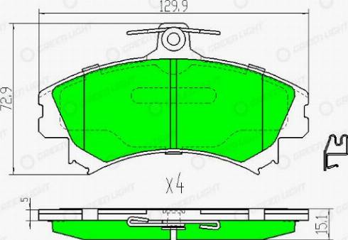 AutomotiveAdriado GLBP0144 - Тормозные колодки, дисковые, комплект autospares.lv