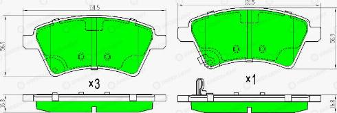 AutomotiveAdriado GLBP0145 - Тормозные колодки, дисковые, комплект autospares.lv