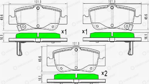 AutomotiveAdriado GLBP0146 - Тормозные колодки, дисковые, комплект autospares.lv