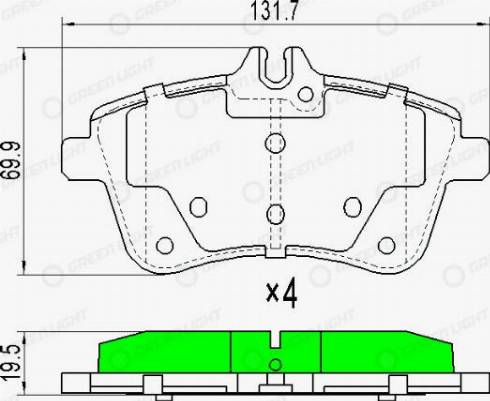 AutomotiveAdriado GLBP0148 - Тормозные колодки, дисковые, комплект autospares.lv