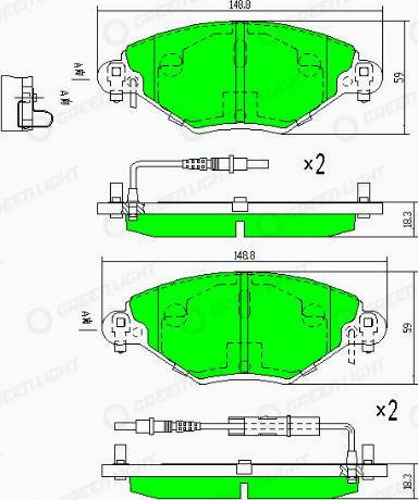 AutomotiveAdriado GLBP0159 - Тормозные колодки, дисковые, комплект autospares.lv