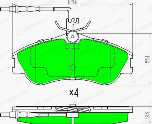 AutomotiveAdriado GLBP0155 - Тормозные колодки, дисковые, комплект autospares.lv