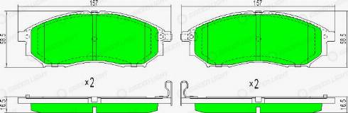 AutomotiveAdriado GLBP0150 - Тормозные колодки, дисковые, комплект autospares.lv