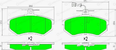 AutomotiveAdriado GLBP0151 - Тормозные колодки, дисковые, комплект autospares.lv