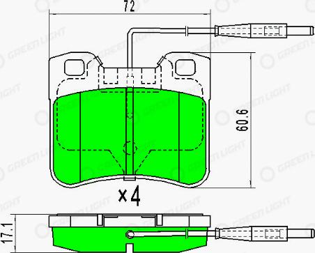 AutomotiveAdriado GLBP0153 - Тормозные колодки, дисковые, комплект autospares.lv