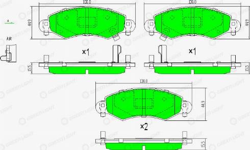 AutomotiveAdriado GLBP0152 - Тормозные колодки, дисковые, комплект autospares.lv