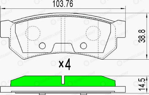 AutomotiveAdriado GLBP0164 - Тормозные колодки, дисковые, комплект autospares.lv