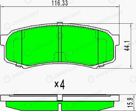 AutomotiveAdriado GLBP0161 - Тормозные колодки, дисковые, комплект autospares.lv