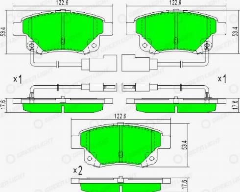 AutomotiveAdriado GLBP0168 - Тормозные колодки, дисковые, комплект autospares.lv