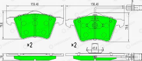 AutomotiveAdriado GLBP0167 - Тормозные колодки, дисковые, комплект autospares.lv