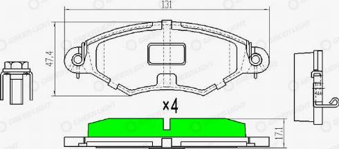 AutomotiveAdriado GLBP0105 - Тормозные колодки, дисковые, комплект autospares.lv