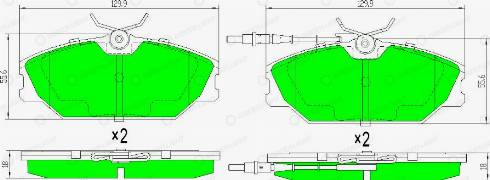 AutomotiveAdriado GLBP0100 - Тормозные колодки, дисковые, комплект autospares.lv