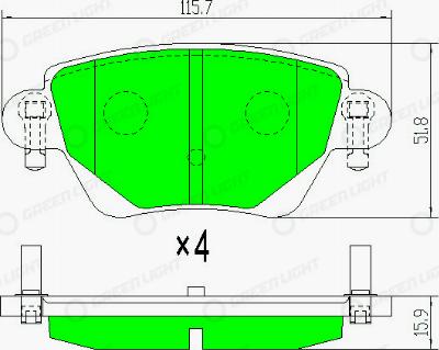 AutomotiveAdriado GLBP0101 - Тормозные колодки, дисковые, комплект autospares.lv