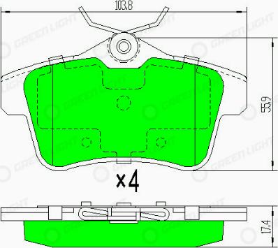 AutomotiveAdriado GLBP0103 - Тормозные колодки, дисковые, комплект autospares.lv