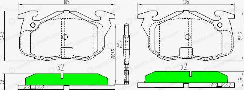 AutomotiveAdriado GLBP0107 - Тормозные колодки, дисковые, комплект autospares.lv