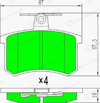 AutomotiveAdriado GLBP0115 - Тормозные колодки, дисковые, комплект autospares.lv