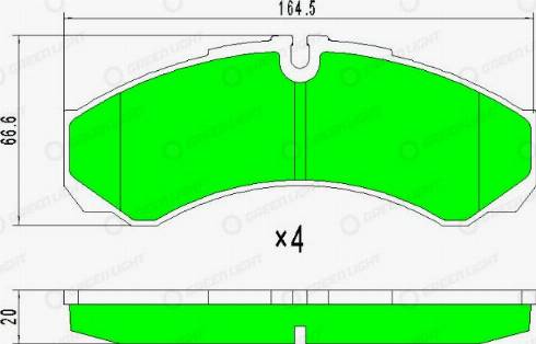 AutomotiveAdriado GLBP0116 - Тормозные колодки, дисковые, комплект autospares.lv