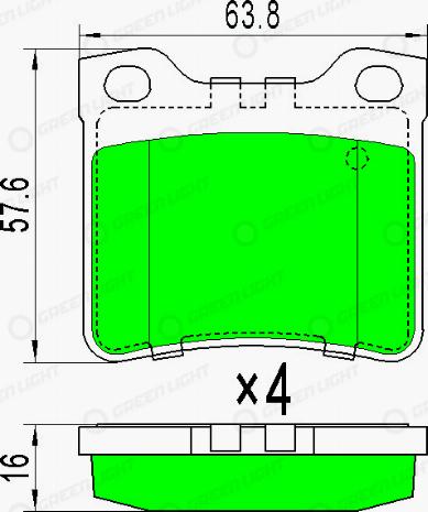 AutomotiveAdriado GLBP0117 - Тормозные колодки, дисковые, комплект autospares.lv