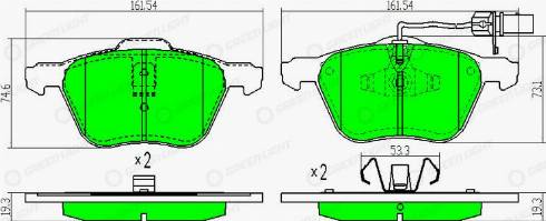 AutomotiveAdriado GLBP0184 - Тормозные колодки, дисковые, комплект autospares.lv