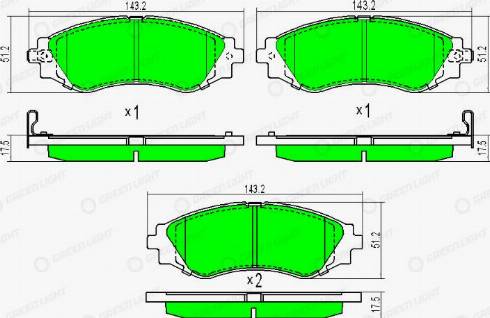 AutomotiveAdriado GLBP0186 - Тормозные колодки, дисковые, комплект autospares.lv