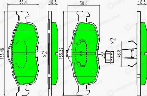 AutomotiveAdriado GLBP0180 - Тормозные колодки, дисковые, комплект autospares.lv