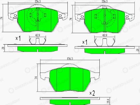 AutomotiveAdriado GLBP0188 - Тормозные колодки, дисковые, комплект autospares.lv