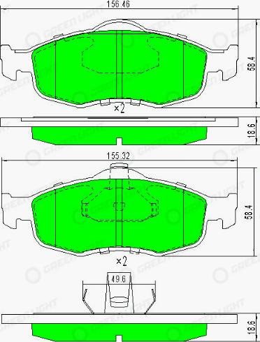 AutomotiveAdriado GLBP0187 - Тормозные колодки, дисковые, комплект autospares.lv